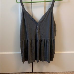 Grey flowy tank top